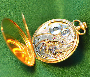 Solid 18K Gold Pocket Watch by GRUEN c1916 NAT’L W. C. CO 21 Jewel PRECISION