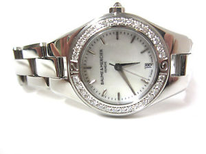 Baume and Mercier Womens "Linea" Diamond Accented Mother of Pearl Watch MOA10013