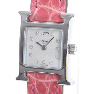 Preowned HERMES H Watch Mini Hh1