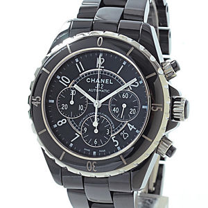 Free Shipping Pre-owned CHANEL J12 Chronograph 41mm H0940 Automatic Roll Men's