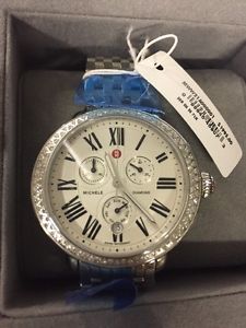 MICHELE Serein Silver Dial Chronograph Stainless Steel Ladies Watch MWW21A000001