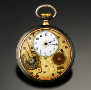 Valor Watch Co. Open Face Pocket Watch with Highly Engraved Movement