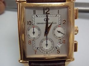 Girard Perregaux Vintage 1945 Ref No 2584 18K Yellow Gold with Leather Strap