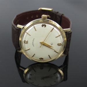 Vintage Lord Elgin 14K Yellow Gold Thin Case Men’s Wrist Watch