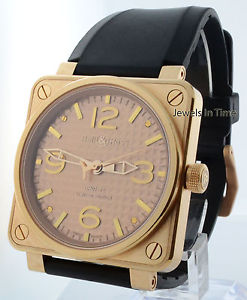Bell & Ross Instrument 18k Rose Gold Mens Watch  Box/Papers BR01-92-R
