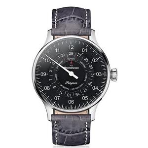MEISTERSINGER PANGAEA DAY DATE - SUNBURST ANTHRACITE HOMME 40MM MONTRE PDD907