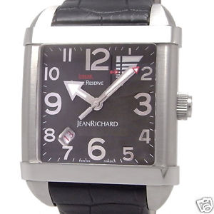 Auth JEANRICHARD "Paramount Square Linear" 62118-11-61A Automatic, Men's watch