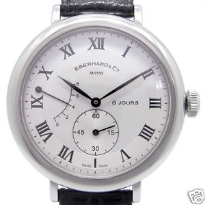 Auth EBERHARD "Grande Taille" 8 Jours 21017 Hand-winding,  Men's watch