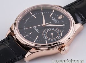 ROLEX CELLINI DATA 18K EVEROSE ORO 50515 NUOVO DA UOMO OROLOGIO 2015