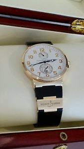 ULYSSE NARDIN 266-66 Maxi Marine Power Reserve 750 18k Rose Gold Watch W Box