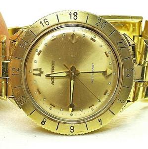 RARE 18k Solid Gold Bulova Accutron 214 ASTRONAUT W 18K solid gold Original band