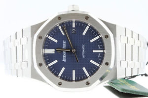 Audemars Piguet Royal Oak Blue Dial 15400ST.OO.1220ST.03 New!