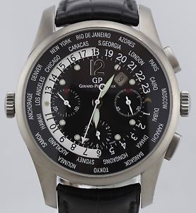 Girard-Perregaux World Time WW.TC Chronograph, Titanium, 43mm Men's Watch 49805