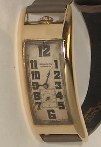 Movado Polyplan Vintage Solid 14K Gold Swiss Made Chronometer For Men Ultra Rare