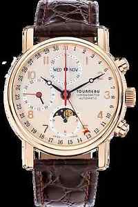 Tourneau Watch 18K Rose Gold Classic Chronometer Automatic