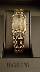 Woman's Damiani 18k yellow gold and diamond watch. 4.25 ctw.