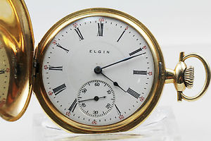 ELGIN USA Taschenuhr 585/14-er Gelbgold  17 Jewels