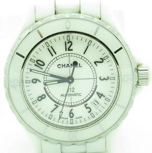 Chanel J12 Ref. HO970 White Ceramic 38mm Automatic Watch with Warranty Card