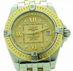 Breilting Cockpit Lady D71356 Steel & 18K Yellow Gold w/ Diamond Dial w/ Papers