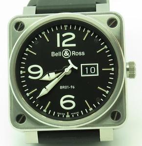 Bell & Ross BR01-96 Aviation Type Big Date Automatic Mens Watch w/ Box & Papers