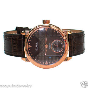 EGARD ADORO 6498 LimitedEdition 005-100 Mens 18K Rose Gold Plated Watch PreOwned