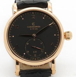 Chronoswiss Sirius CH1021R 18K Rose Gold Mechanical Black Dial Brand New w/ B&P