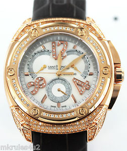 Saint Honore Haussman Magnum Chronograph Collection With Diamonds/Rose Gold Tone