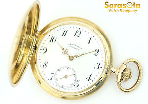 C. Eigenmann Nürnberg 15 Jewel Full Hunter 14K Solid Yellow Gold Pocket Watch