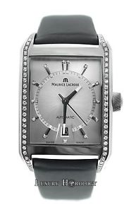 New Unisex Maurice Lacroix PT6247-SD501-150 Pontos Rectangulaire Diamond Watch