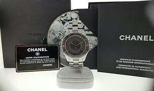 Chanel J12 Automatic Watch H2979 Grey Ceramic & Titanium 38mm Box & Papers Mint
