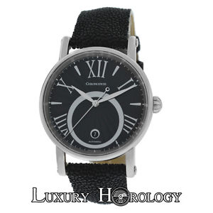 New Ladies Chronoswiss Soul CH-2823 LL-SO-BK Steel Date Automatic Watch