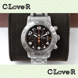 [HERMES] Hermes Clipper Diver Chronograph Mens Watch CP2941 back schedule titani