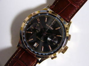 18K Solid Rose Gold Eberhard Extra Fort Calendar Chronograph Large Case - 30950