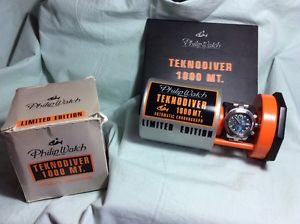 Philip watch caribbean . Tecnodiver diver 1000 meters professional vintage .