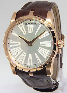 Roger Dubuis Excalibur 42 18k Rose Gold MOP 42mm Automatic Watch NEW DBEX0348