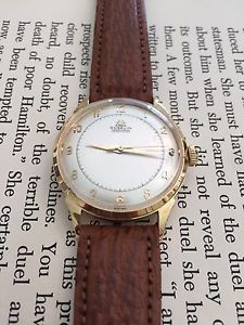 Vintage 1950's Gubelin IPSO-MATIC Solid 18K Gold Case Automatic -Original Dial