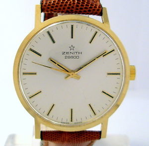 Zenith Oro Uomo Vintage ref. 6675-1 Carica Manuale Cinturino Pelle
