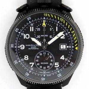 Pre-owned HAMILTON Khaki Take Off Auto Chronograph H76786733 World Limited 1999