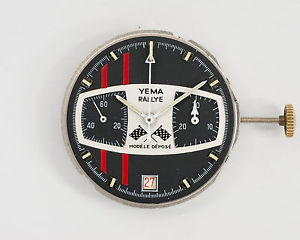 Vintage Yema Rallye Rallygraf Chronograph Complete Valjoux 7734 Movement!