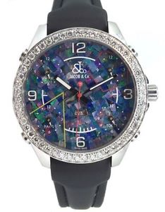 JACOB&Co. Five 5 Time Zone Diamonds Diamond Bezel JC-74DD Watch Rare Color Used
