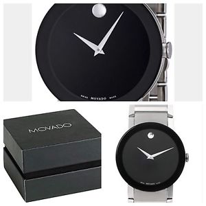 Movado Mens Sapphire Museum 0606092 Brand New Free Shipping! Box & Papers!!