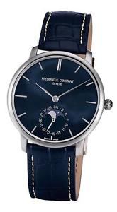 Free Shipping Pre-owned Frederique Constant SLIMLINE MOONPHASE SS FC-705N4S6