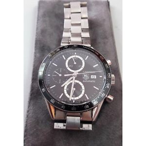 Tag Heuer Carrera automatico cronografo 3 contatori acciaio vetro zaffiro