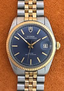 VINTAGE TUDOR PRINCE OYSTERDATE 9051/0 BLUE DIAL TWO-TONE CASE & JUBILEE 1971