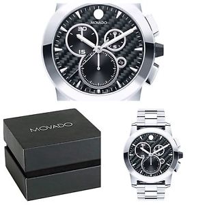 Movado Mens Vizio Carbon Fiber 0606551 Brand New Free Shipping! Box & Papers!!
