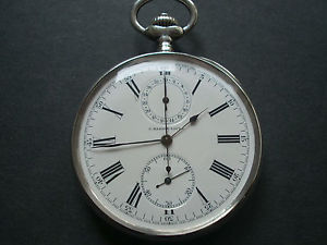 ULYSSE NARDIN, Chronograph, 1912, 0.900 Silber, mit Stammbuchauszug, BESTZUSTAND