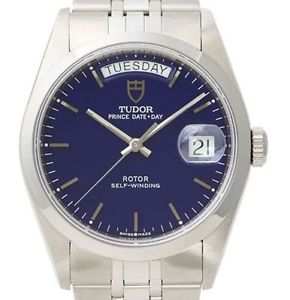 TUDOR Prince Day to Date 76200 Automatic Navy Blue Dial Watch 1 Year Warranty