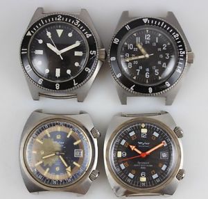 Benrus Military Class A Type 1, Type 2, Wyler Incaflex 660 Diver Watch LOT#621