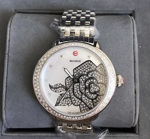 $3200 NWT MICHELE SEREIN ROSE 1.15ct DIAMOND DIAL LIMITED EDITION MW21A01A1058