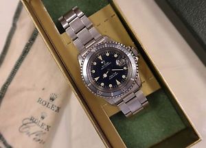 1984 Blue Dial Tudor Submariner, fully original, Ref. 76100, "lollipop" hands